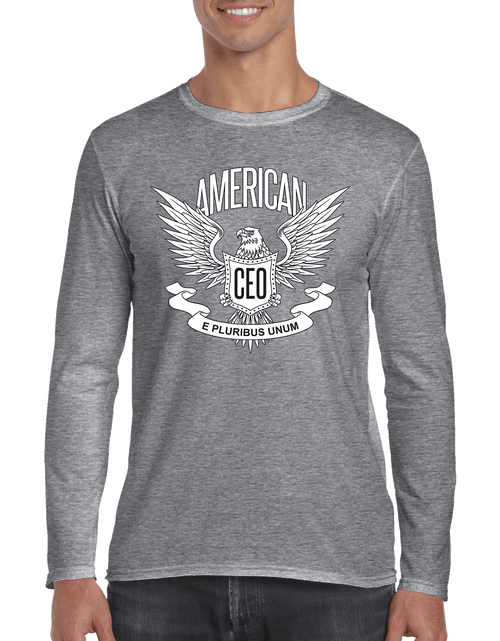 Load image into Gallery viewer, American CEO Patriotic Eagle Men's Long Sleeve Shirt