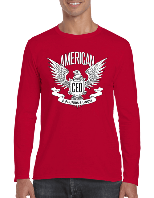 Load image into Gallery viewer, American CEO Patriotic Eagle Men's Long Sleeve Shirt