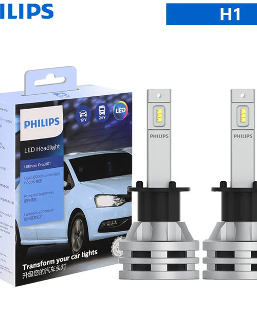 Load image into Gallery viewer, Philips LED H1 H3 H4 H7 H11 Ultinon Pro3101 12V/24V 6000K Bright White HB3 9005 HB4 9006 HIR2 9012 Auto Headlight LED Lamps, 2X
