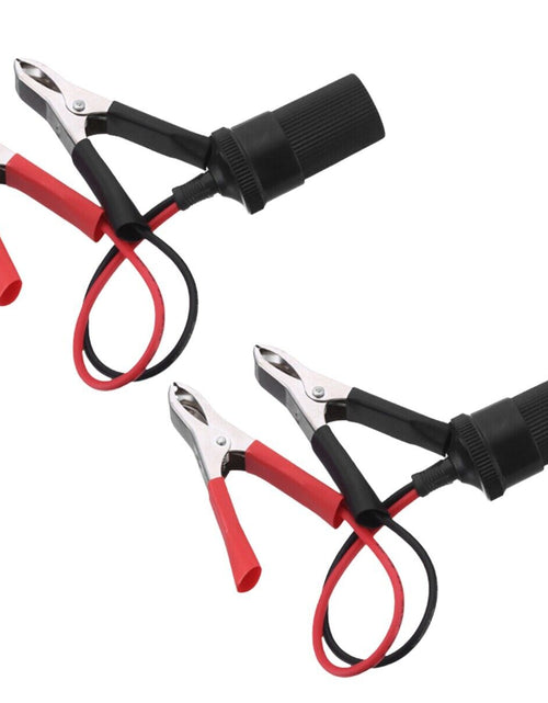 Load image into Gallery viewer, 2PCS Car Battery Alligator Clamp Clip Cigarette Lighter Power Adapter Socket 12V
