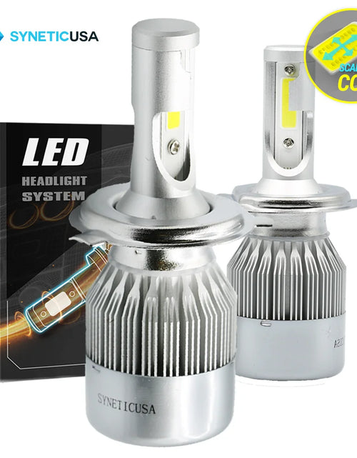 Load image into Gallery viewer, H4 All in One 100W 10000LM CREE LED Headlight DRL Kit/High/Low Beam/Fog Lamp Kit Light Bulbs White (H4, White)
