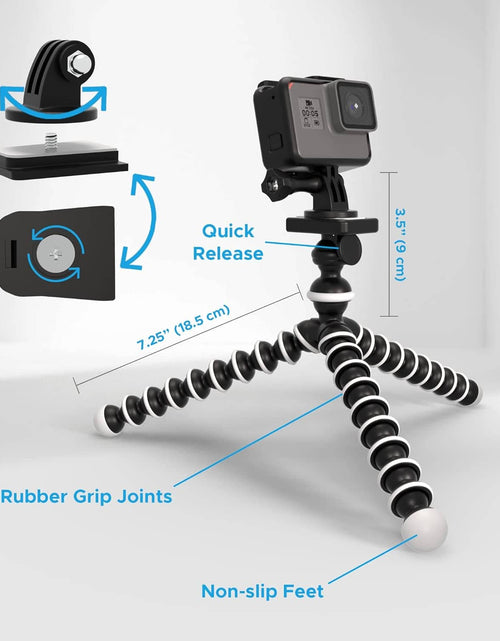Load image into Gallery viewer, Octopus Flexible Tripod Camera + Action Cam Mount Stand
