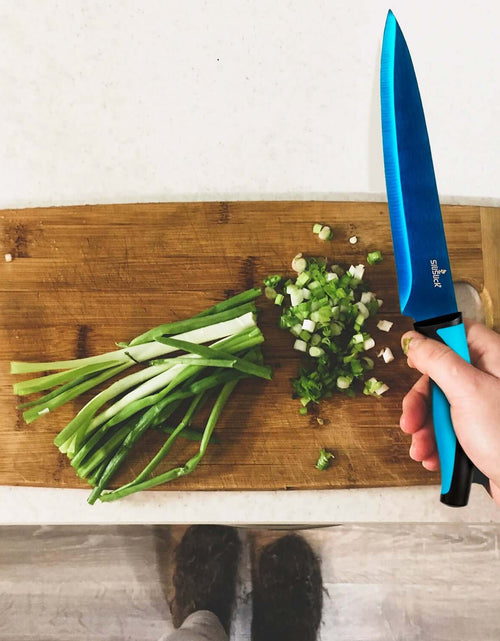 Load image into Gallery viewer, Kitchen Knife Set Kit &amp; Black Magnetic Rack &amp; sharpener
