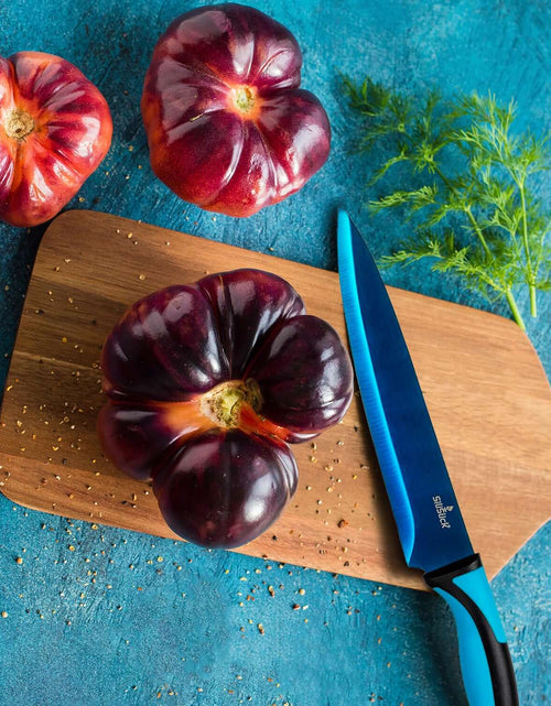 Load image into Gallery viewer, Kitchen Knife Set Kit &amp; Black Magnetic Rack &amp; sharpener

