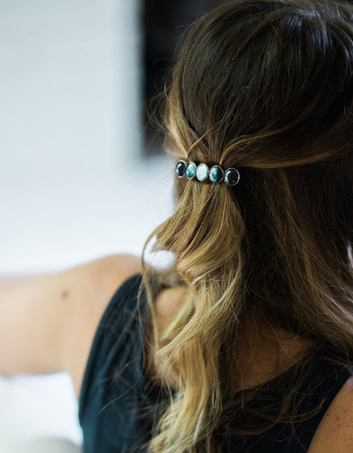 Load image into Gallery viewer, Moon Phase Hair Clip Barrette
