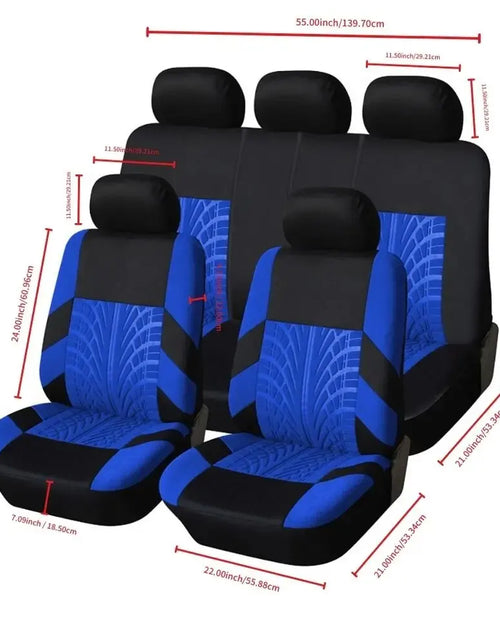 Load image into Gallery viewer, Car Seat Covers Full Set Front Split Rear Bench for Car Universal Cloth SUV Sedan Van Automotive Interior Covers
