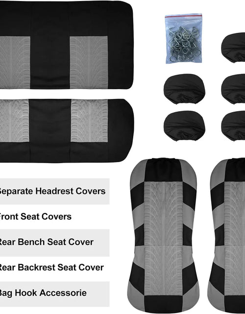Load image into Gallery viewer, Car Seat Covers Full Set Front Split Rear Bench for Car Universal Cloth SUV Sedan Van Automotive Interior Covers

