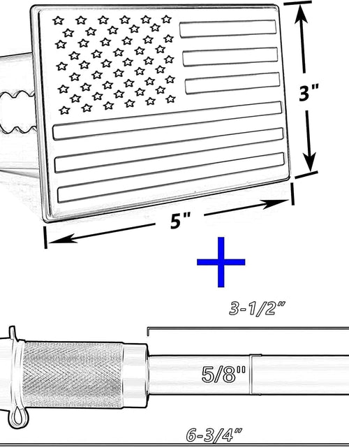 Load image into Gallery viewer, American Flag Trailer Hitch Cover for 2 Inch Receivers（With 5/8-Inch Pin Diameter Trailer Hitch Lock ） (Black)
