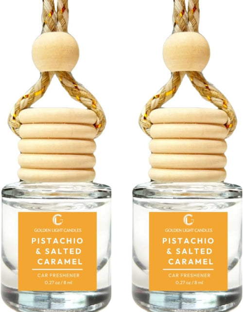 Load image into Gallery viewer, Car Air Freshener Hanging Diffuser 2 Pack – Pistachio &amp; Salted Caramel Scent, 45+ Days Long Lasting Essential Oil Fresheners, Made in USA, Cute Car Diffuser for Women

