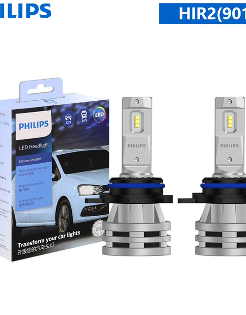 Load image into Gallery viewer, Philips LED H1 H3 H4 H7 H11 Ultinon Pro3101 12V/24V 6000K Bright White HB3 9005 HB4 9006 HIR2 9012 Auto Headlight LED Lamps, 2X
