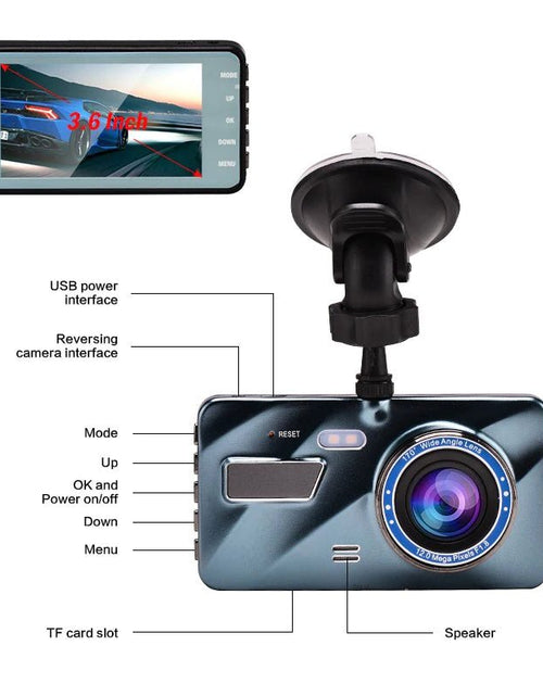 Load image into Gallery viewer, 3 in 1 Rear View Dual Camera Full HD Night Vision Car Dash Camera
